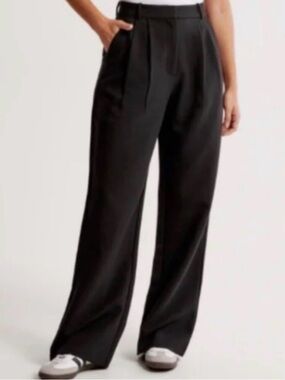 Abercrombie & Fitch Sloan Black Straight Trouser Pants